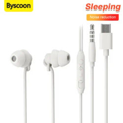 Byscoon Silicone In-ear Jack da 3.5mm auricolare cablato cuffie vivavoce con cavo auricolari cuffie