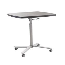 National Public Seating CTT3042 36" Square Bar Height Table - Charcoal Slate HDPE Top, Steel Base, Green