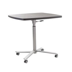 National Public Seating CTT3042 36" Square Bar Height Table - Charcoal Slate HDPE Top, Steel Base, Green