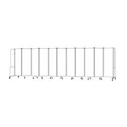 National Public Seating RDG6-11WB 256"L Portable Room Divider w/ 11 Whiteboard Panels & Gray Frame - 6'H