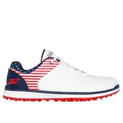 Skechers Women's GO GOLF Pivot - Patriot Shoes | Size 10.0 | White/Navy | Synthetic/Textile