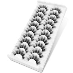 10 Pairs 6d Faux Mink Lashes Natural False Eyelashes Fluffy Dramati Lashes Makeup Eyelash Extension