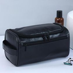 Father's Day Gift Toiletry Bag For Men, Durable And Stylish Travel Organizer For Travel, Grooming And Personal Care, Waterproof Pu Leather Dopp Kit, Gifts For Men