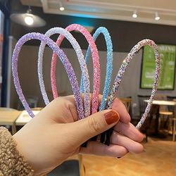 5 Pcs/set Crystal Beads Headbands Bling Rhinestone Hairband Hair Hoop Band Women Girls Hair Accessories