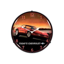 Collectable Sign & Clock 1985 Corvette Backlit Wall Clock