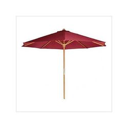 All Things Cedar Red 10-Foot Teak Market Umbrella