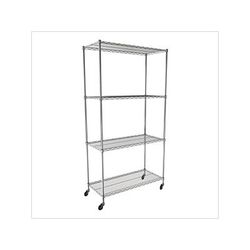 SafeRacks NSF 4-Tier Wire Shelving Rack with Wheels - 48 x 72 x 18