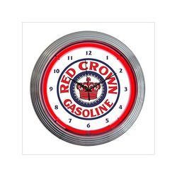 Neonetics 15-Inch Red Crown Gasoline Neon Clock