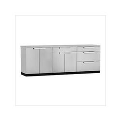 NewAge Outdoor Kitchens Stainless Steel 4-Piece Outdoor Kitchen Set with Countertops and Covers