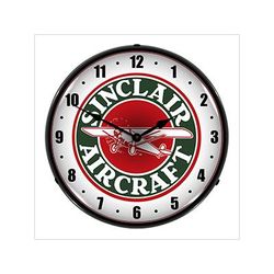 Collectable Sign & Clock Sinclair Aircraft Backlit Wall Clock