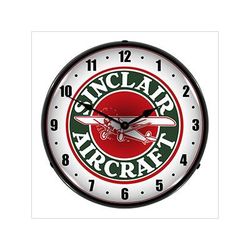 Collectable Sign and Clock Sinclair Aircraft Backlit Wall Clock