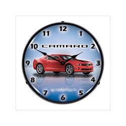 Collectable Sign and Clock Camaro G5 Red Jewel Backlit Wall Clock