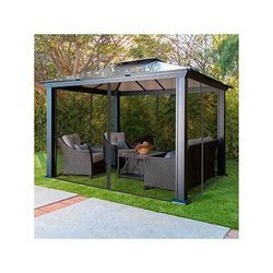 Paragon Outdoor 10 x 12 ft. Santa Monica Aluminum Gazebo with Mosquito Netting