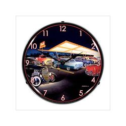 Collectable Sign and Clock Teds Drive In Backlit Wall Clock