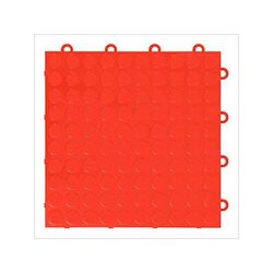 GearTile Coin Pattern 12 x 12-Inch Red Garage Floor Tile (12 Pack)