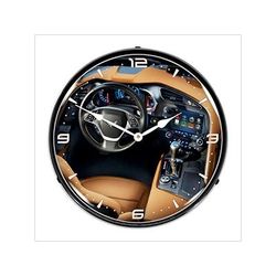 Collectable Sign and Clock C7 Corvette Dash Backlit Wall Clock