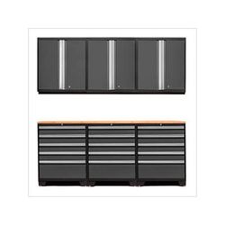 NewAge Garage Cabinets PRO Grey 7-Piece Garage Storage Set with Bamboo Top