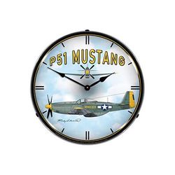 Collectable Sign & Clock P51 Mustang Backlit Wall Clock