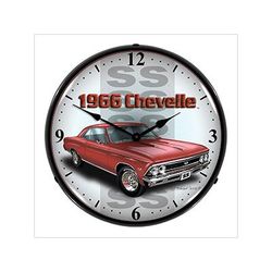 Collectable Sign and Clock 1966 Chevelle SS Backlit Wall Clock