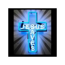 Neonetics Jesus Saves 20-Inch Neon Sign
