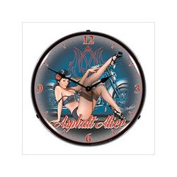 Collectable Sign and Clock Asphalt Alice Backlit Wall Clock