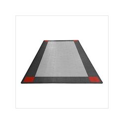 Swisstrax Diamondtrax Home Single Car Garage Floor Tile Mat (Pearl Silver / Jet Black / Racing Red)