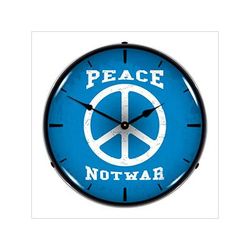 Collectable Sign and Clock Peace Not War Backlit Wall Clock
