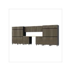 Contur Cabinet 17.5' Premium Terra Grey Garage Cabinet System with Butcher Block Tops