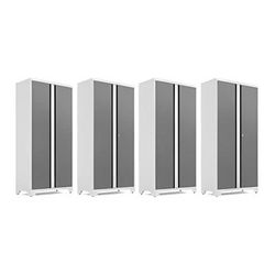 NewAge Garage Cabinets 4 x BOLD Series 36-Inch Platinum Locker