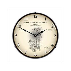 Collectable Sign and Clock 1948 Martin Aircraft Ejection Seat Patent Blueprint Backlit Wall Clock