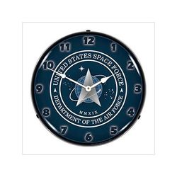 Collectable Sign and Clock Space Force Backlit Wall Clock