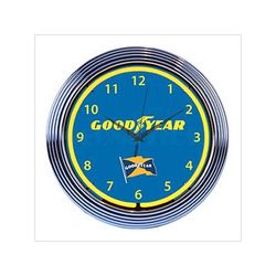 Neonetics 15-Inch Goodyear Tires Yellow Neon Clock