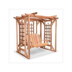 All Things Cedar Cedar Pergola Swing Set