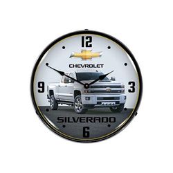 Collectable Sign & Clock 2017 Chevrolet Silverado Backlit Wall Clock