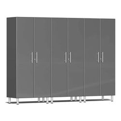 Ulti-MATE Garage Cabinets 3-Piece Tall Garage Cabinet Kit in Graphite Grey Metallic