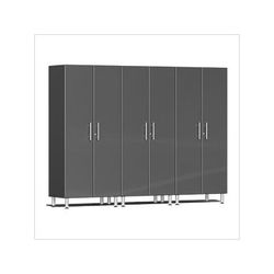 Ulti-MATE Garage Cabinets 3-Piece Tall Garage Cabinet Kit in Graphite Grey Metallic
