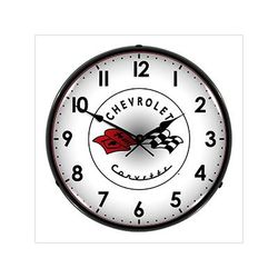 Collectable Sign and Clock Chevrolet Corvette C1 Backlit Wall Clock