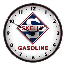 Collectable Sign and Clock Skelly Gasoline Backlit Wall Clock