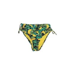 GB Swimsuit Bottoms: Yellow Snake Print Swimwear - Women's Size 4