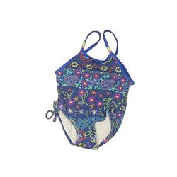 Wave Zone One Piece Swimsuit: Blue Batik Swimwear - Women's Size 4