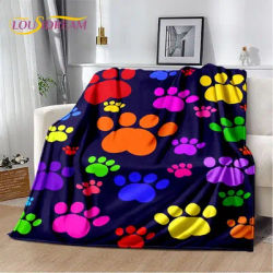 Animali domestici Footprint Sole Series 3D Soft Plush coperta coperta di flanella coperta per