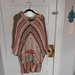 Free People Sweaters | Free People Crocheted Pancho | Color: Cream | Size: S