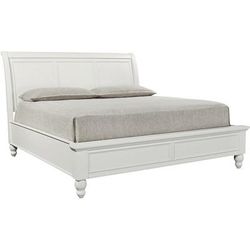 Cambridge Transitional White Queen Sleigh Bed HB - Aspenhome Furniture ECB34002WHT-KD-1