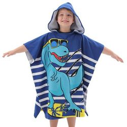 1pc Soft Kids Hooded Beach Towel, Cute Cartoon Pattern Beach Wrap Towel With Hood, Microfiber Children's Hooded Bath Towel, Absorbent Wearable Beach Towel, Bathroom Accessories, Beach Essentials