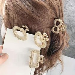 5pcs Temperament Large Metal Hair Clips, Claw Hair Clips For Bath, Hair Accessories For Girls