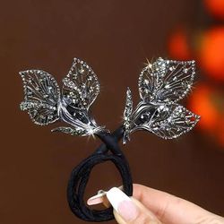 1pc Vintage Leaf Shaped Twist Hair Pin Sparkling Rhinestone Decorative Hair Clip Hair Bun Maker Elegant Hair Barrettes For Women