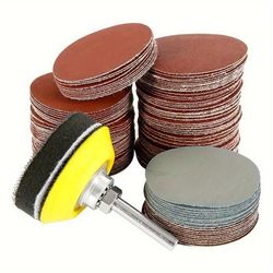 120pcs Sanding Disc 2 Inch Sanding Pads 60-3000 Grit Round Sanding Sheet Wear Resistant Sanding Paper Drill Grinder Rotary Tools For Metal Wood Glass Car