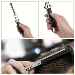 1pc Folding Spring Comb Pocket Size Hairdressing Comb Oil Head Hair Styling Comb Portable Beard Comb