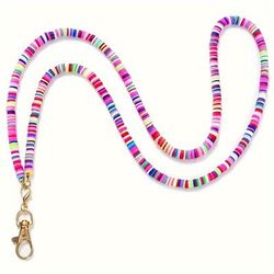 Fashionable Soft Clay Lanyard Necklace Mobile Phone Key Work Tag Lanyard Necklace