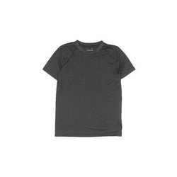Head Short Sleeve T-Shirt: Gray Solid Tops - Kids Boy's Size Small
